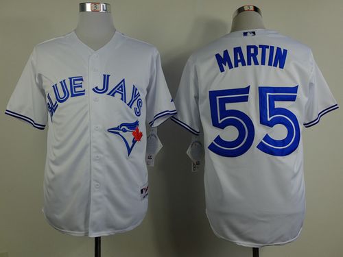 Blue Jays #55 Russell Martin White Stitched MLB Jersey - Click Image to Close